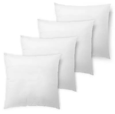 Sofakissen Set 4-tlg. 40x40 cm Weiß Faserfüllung