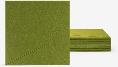 Immagine prodotto di Set di 8 pannelli fonoassorbenti decorativi 60x60cm verde Klank-V