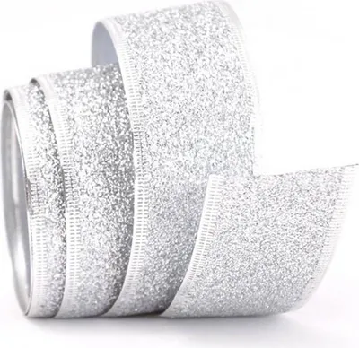 Produktbild von Oblique Unique Geschenk Band edler Glitzereffekt Geburtstag Weihnachten - silber