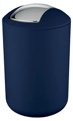 Produktbild von WENKO Schwingdeckel Eimer Brasil dunkelblau 6,5 L Müll Abfall Kosmetik Bad Küche