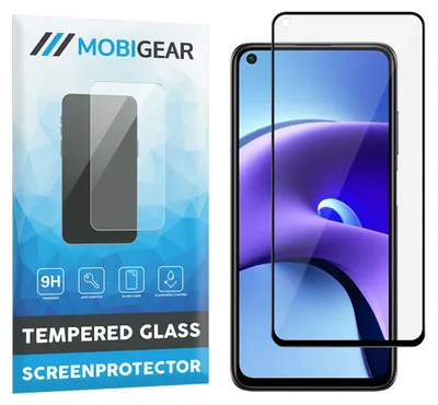 Produktbild von Mobigear Premium Displayschutzfolie für Xiaomi Redmi Note 9T, gehärtetes Glas, Panzerglas, kompatibel mit Hüllen, schwarz