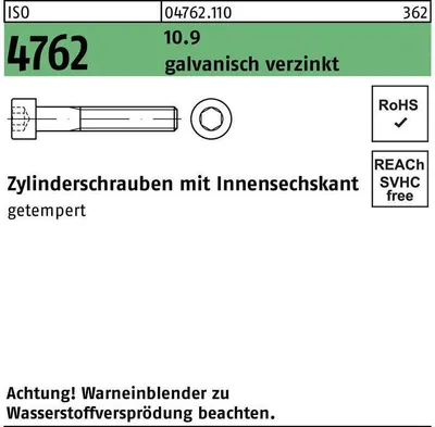 Produktbild von Reyher  Zylinderschr. m.I.-6kt ISO 4762 10.9 M 16x270 vz A2F, (25 Stück)