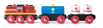 Obrázek produktu pro WOODY Diesel lokomotiva s nákladním vlakem