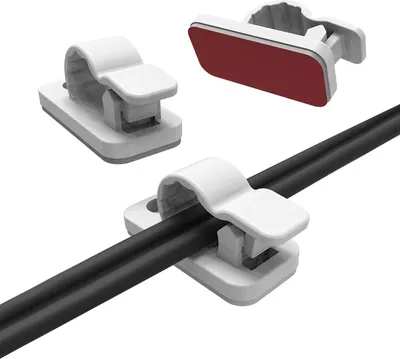 Produktbild von INF 100 Stück Kabelclips, selbstklebendes Kabelmanagement Weiß