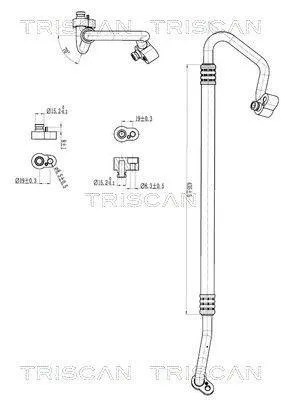 Produktbild von TRISCAN Hochdruckleitung und Niederdruckleitung Klimaanlage 9010 29023 für VW SHARAN (7N1, 7N2)