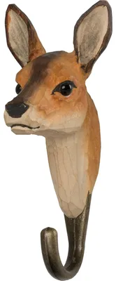 Produktbild von Wildlife Garden Decohook Wandhaken Reh (handgeschnitzt)