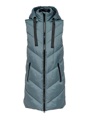Immagine prodotto di JDY, gilet imbottito da donna, lunghezza 3/4, con cappuccio. Modello JDYSkylar, codice prodotto 152206