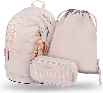 Produktbild von BAAGL Core Creamy Rucksack-Set 3tlg: Rucksack, Federmäppchen, Turnbeutel