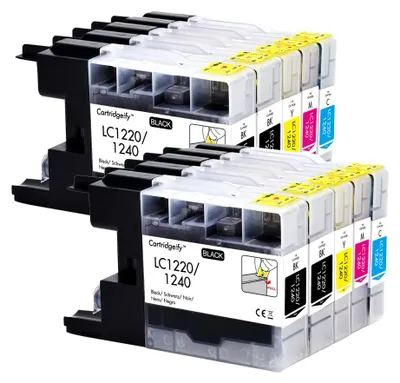 Produktbild von Cartridgeify 10er Pack LC 1220 1240 Druckerpatronen Kompatibel mit Brother LC1220 LC1240 Tintenpatrone Multipack, für DCP-J525W J725DW J925DW, MFC-J430W J5910DW J625DW J6510DW J6710DW J6910DW J825DW