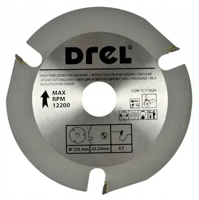 Produktbild von DREL Holztrennscheibe 125 mm × 22 × 3 Zoll