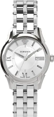 Produktbild von Versace VEUA00520 Apollo Gent weiss silber Edelstahl Armband Uhr Herren NEU
