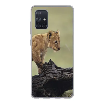 Produktbild von MuchoWow® Handyhülle Schutzhülle Hülle für Samsung Galaxy A51 5G Löwe - Rüssel - Junge Silikon Softcase Handy Hülle - Abbildung
