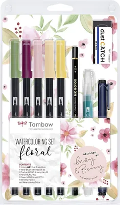 Produktbild von Tombow Aquarell Set Blumen - Kreative Brush Pens für Erwachsene