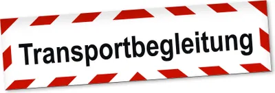 Produktbild von PantherPixel Transportbegleitung Magnetschild Auto Schwertransport Magnetfolie Geschenkidee 45 x 12 cm STANDARDFARBFOLIEN