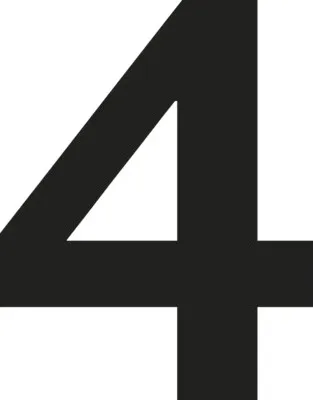 Produktbild von Klebeziffer "4" schwarz 35 mm