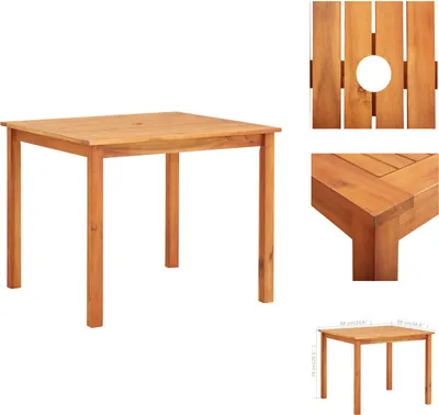 Zdjęcie produktu dla vidaXL Stół ogrodowy 88x88x74 cm lite drewno akacjowe - Stoły ogrodowe