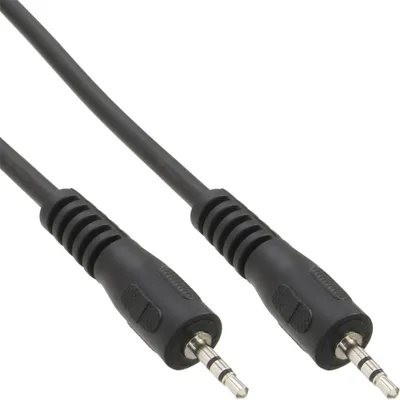 Produktbild von InLine Klinke Kabel, 2,5mm Stecker / Stecker, Stereo, 3m, 2.5mm, Männlich, 2.5mm, Männlich, 3 m, Schwarz