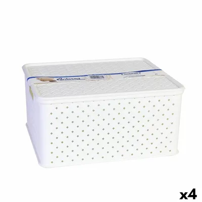 Obrázok produktu pre Úložný box s vekom Tontarelli Arianna 33 x 29 x 16 cm (4 kusy) biely 13 l