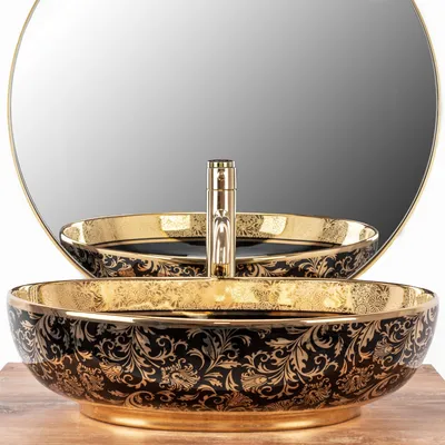 Obrázok produktu pre Umývadlo na dosku Rea MARGOT Black Gold