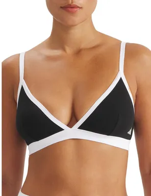 Productafbeelding van adidas dames triangelbh, sportieve basic collectie, katoenen model, BH