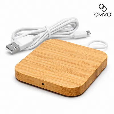 Produktbild von Wireless Ladestation Holz induktives Schnellladen 15W Ladegerät für Qi l OMVO®