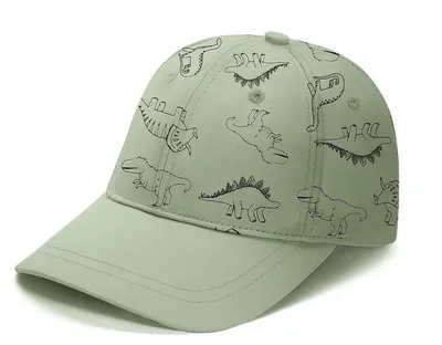 Zdjęcie produktu dla Czapka bejsbolówka dla dzieci z ochroną UV i motywem dinozaura, kolor zielony, rozmiar L