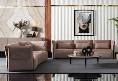 Immagine prodotto di Moderno set da salotto in tessuto beige