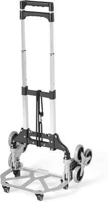 Produktbild von Famanu Klappbare Sackkarre mit 10 Rädern für Treppen | Robuste Transportkarre mit Elastischem Seil