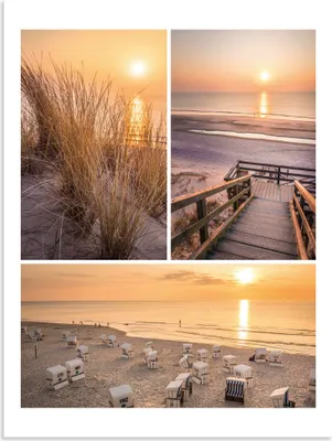 Produktbild von ARTland Wandbild Alu für Innen & Outdoor Träume vom Meer: Kampen auf Sylt Größe: 60x80 cm