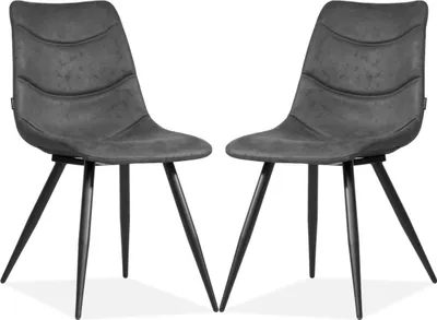 Imagen del producto de MX Sofa Stuhl Crazy - Gris antracita (juego de 2 unidades)