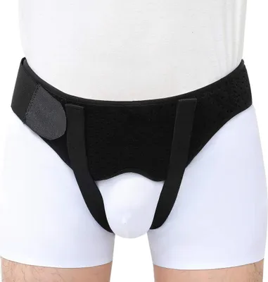 Immagine prodotto di Cintura per ernia - supporto inguinale per uomo donna doppio sport - regolabile con cuscinetto di compressione rimovibile
