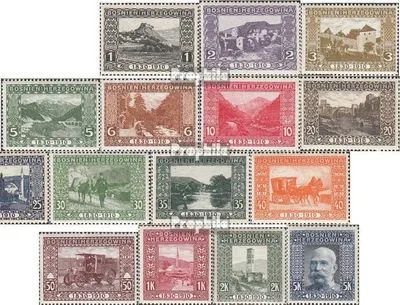 Produktbild von Briefmarken Österr.-Bosnien-Herzeg. 1910 Mi 45-60 (kompl.Ausg.) gestempelt Ansichten