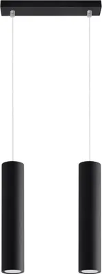 Produktbild von Hängeleuchte LAGOS 2 schwarz 2xGU10 10W Stahl 90x6x30cm Sollux Lighting