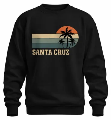 Zdjęcie produktu dla Santa Cruz Palm Sunset Retro California Beach Surf Bluza Uni , czarny, L
