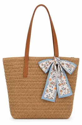 Produktbild von Ziyonix Stroh Strandtasche Damen, Sommer Strandtasche Strohtasche Umhängetasche