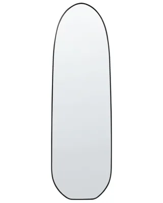 Zdjęcie produktu dla BELIANI Lustro ścienne czarne metalowe 46 x 160 cm aluminium nieregularny kształt malowane z haczykami styl nowoczesny