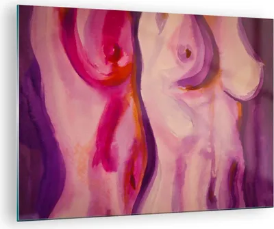 Produktbild von Bilder auf glas - Frau Tat Körper - 70x50cm - Glasbilder - Wandbilder - Kunstdruck - zum Aufhängen bereit - Wanddekoration aus Glas - Glas Bilder - Wandbild auf Glas - Einteilig - GAA70x50-3812