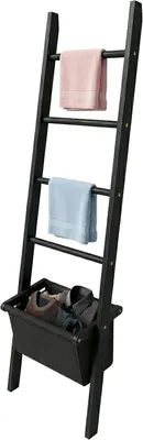 Imagen del producto de Escalera para toallas - 4 barras - Cesta para ropa - Ancho x Alto: 170 x 50 cm -