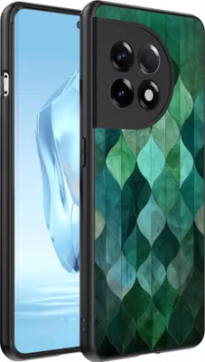 Obrázek produktu pro Vhodné pro pouzdro na telefon OnePlus 12 s potiskem zelených listů - Zadní kryt z TPU s potiskem zelených listů - Green - Smartphonica