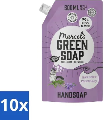 Produktbild von Lavendel & Rozemarijn Handzeep - Bulkverpackung - 500 ml - 10 Stück