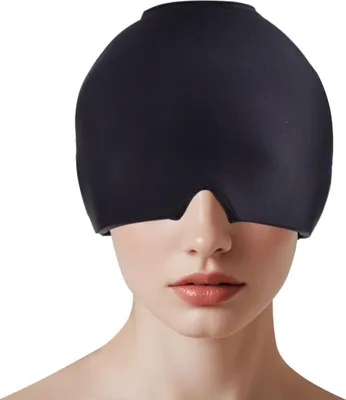 Produktbild von 360° Eis-Mütze gegen Kopfschmerzen und Migräne - Kühlkompress Gesichtsmaske
