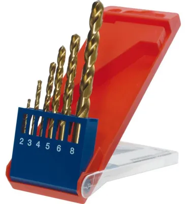 Produktbild von kwb HSS-TIN Titan Metallbohrer-Satz – Bohrer-Set, 6-teilig, Ø 2 bis 8 mm, Spiral