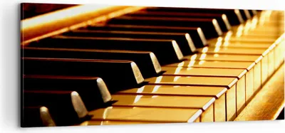 Produktbild von Bild auf Leinwand - Leinwandbild - Klavier Musik Konzert - 100x40cm - Wand Bild - Wanddeko - Leinwanddruck - Bilder - Kunstdruck - Wanddekoration - Leinwand bilder - Wandkunst - AB100x40-2200