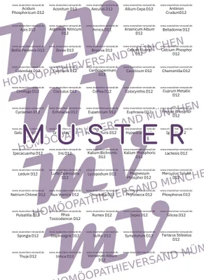 Produktbild von Etiketten für homöopathische Mittel, Potenz C10000, 63 bedruckte + 2 leere, abrieb- und wischfest, für Flachbodengläser