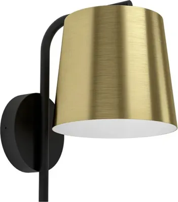 Produktbild von Wandleuchte Krela gold, E27, außen gold und innen weiß, 26 x 23 cm