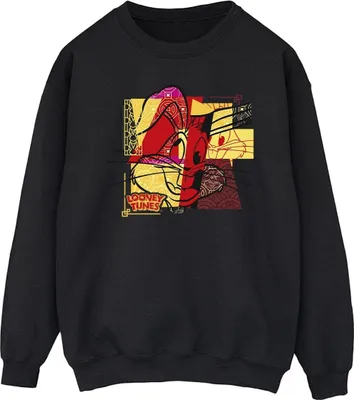 Produktbild von Looney Tunes - "Rabbit New Year" Sweatshirt für Herren BI49129 (4XL) (Schwarz)