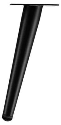 Möbelbeine Kegel Metall, 25 cm, Matt Schwarz, 2er-Pack
