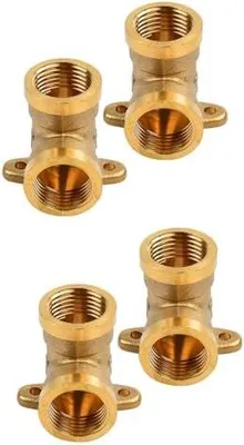 Produktbild von 4 Stück Wandscheibe 1/2 zoll, DN15 Wandwinkel Verteiler 90 Grad Gewinde Fitting mit Innengewinde Wandanschlussbogen