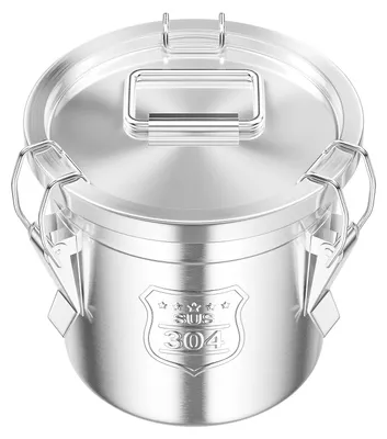 Produktbild von Reisbehälter - Vorratsdose mit Deckel - 6 l - 304 Edelstahl - Luftdicht - Rostbeständig - Für Lebensmittel geeignet - 20 x 20 cm