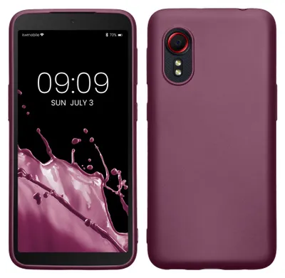Produktbild von kwmobile Handyhülle für Samsung Galaxy Xcover 5 Hülle - Silikon Case metallisch schimmernd - Schutzhülle Cover - Metallic Lavendel